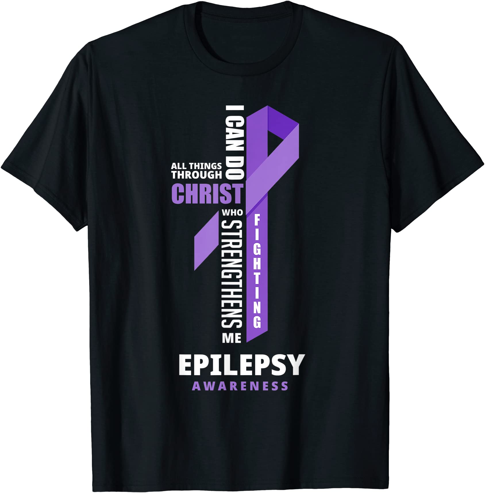 epilepsy warrior god jesus christ epilepsy awareness t shirt men - Buy ...