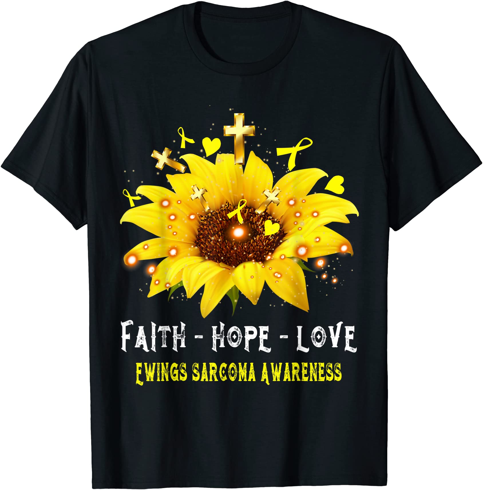 faith hope love sunflower ewings sarcoma awareness shirt men - Buy t ...