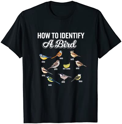 Funny bird watcher how to identify a bird unique birder t shirt men