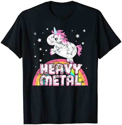 funny ironic cool unicorn heavy metal music festival t shirt men - Buy ...