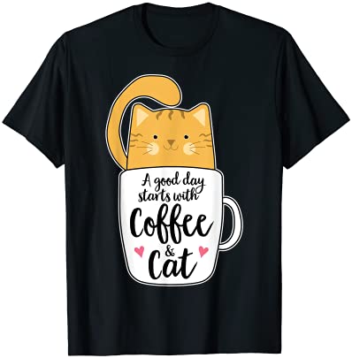 cat coffee shirt