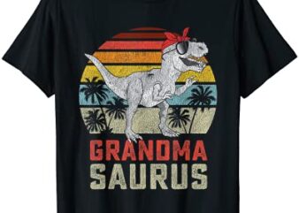 grandmasaurus t rex dinosaur grandma saurus family matching t shirt men