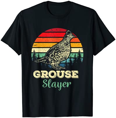 Grouse slayer funny ruffed grouse bird hunting gift hunter t shirt men