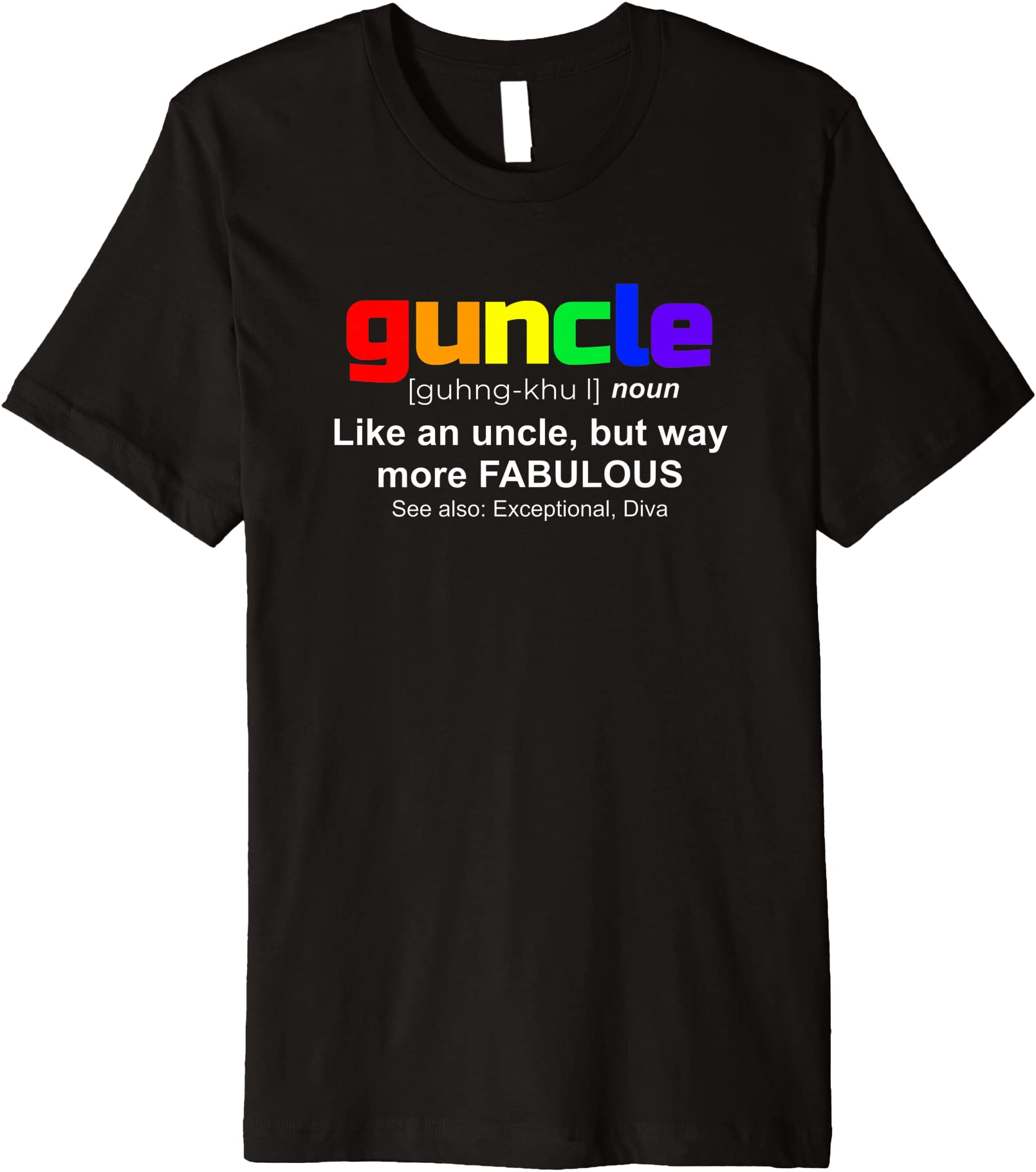 guncle t shirt gift for gay uncle shirt lgbt pride tee men - Buy t ...