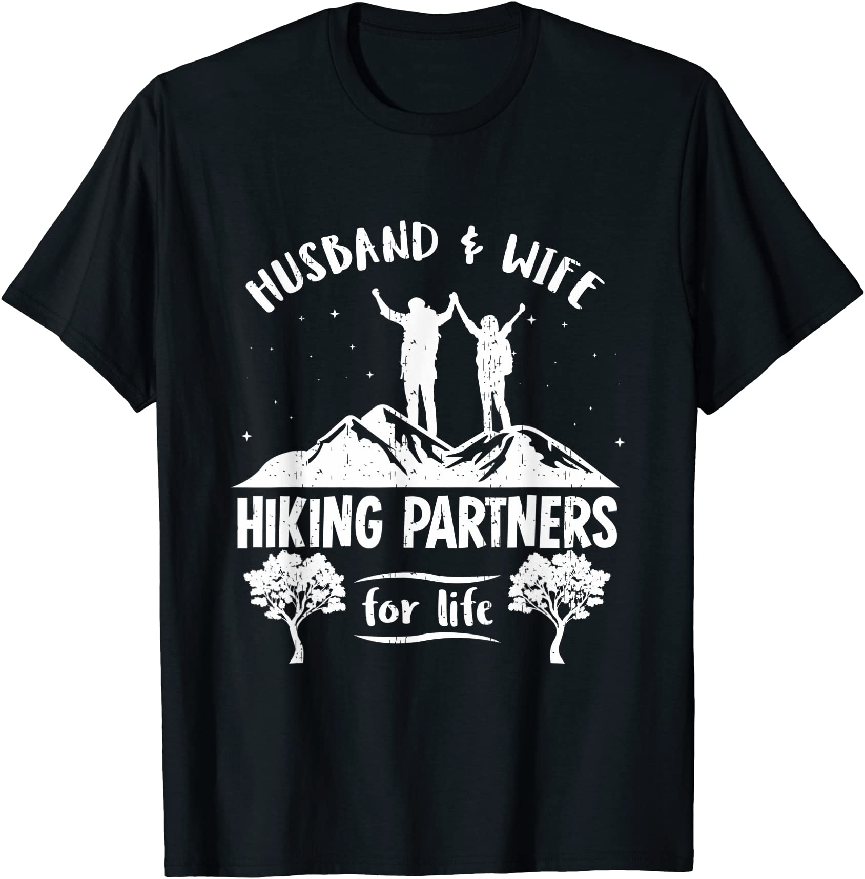 husband and wife tshirt hiking partners for life t shirt men - Buy t ...