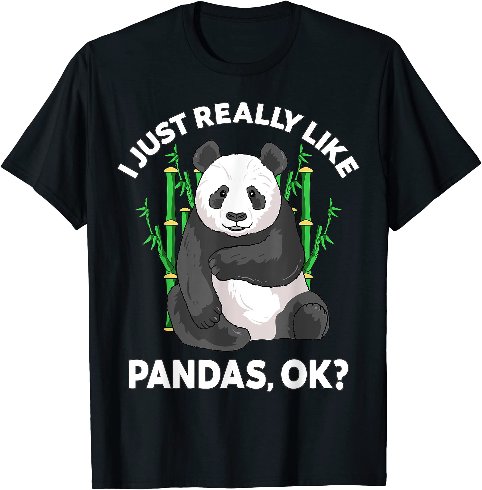 i just really like pandas ok cute panda kids men women t shirt men ...