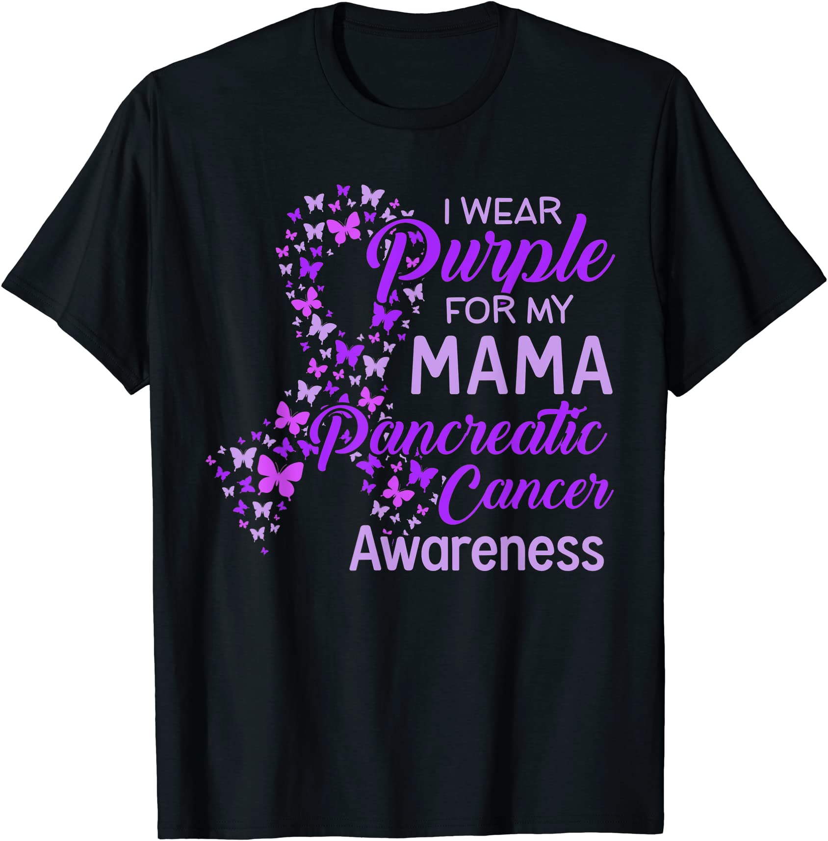 i wear purple for my mama pancreatic cancer t shirt men - Buy t-shirt ...