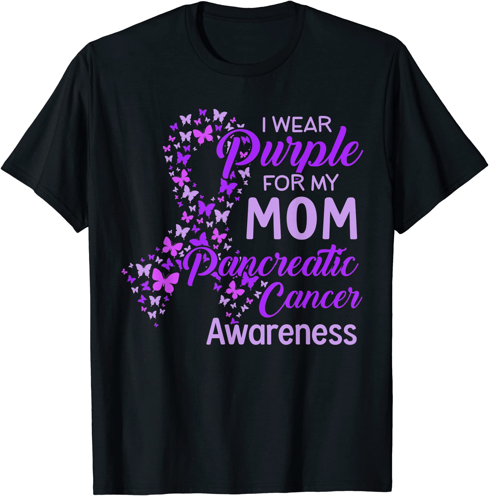 i wear purple for my mom pancreatic cancer t shirt men - Buy t-shirt ...