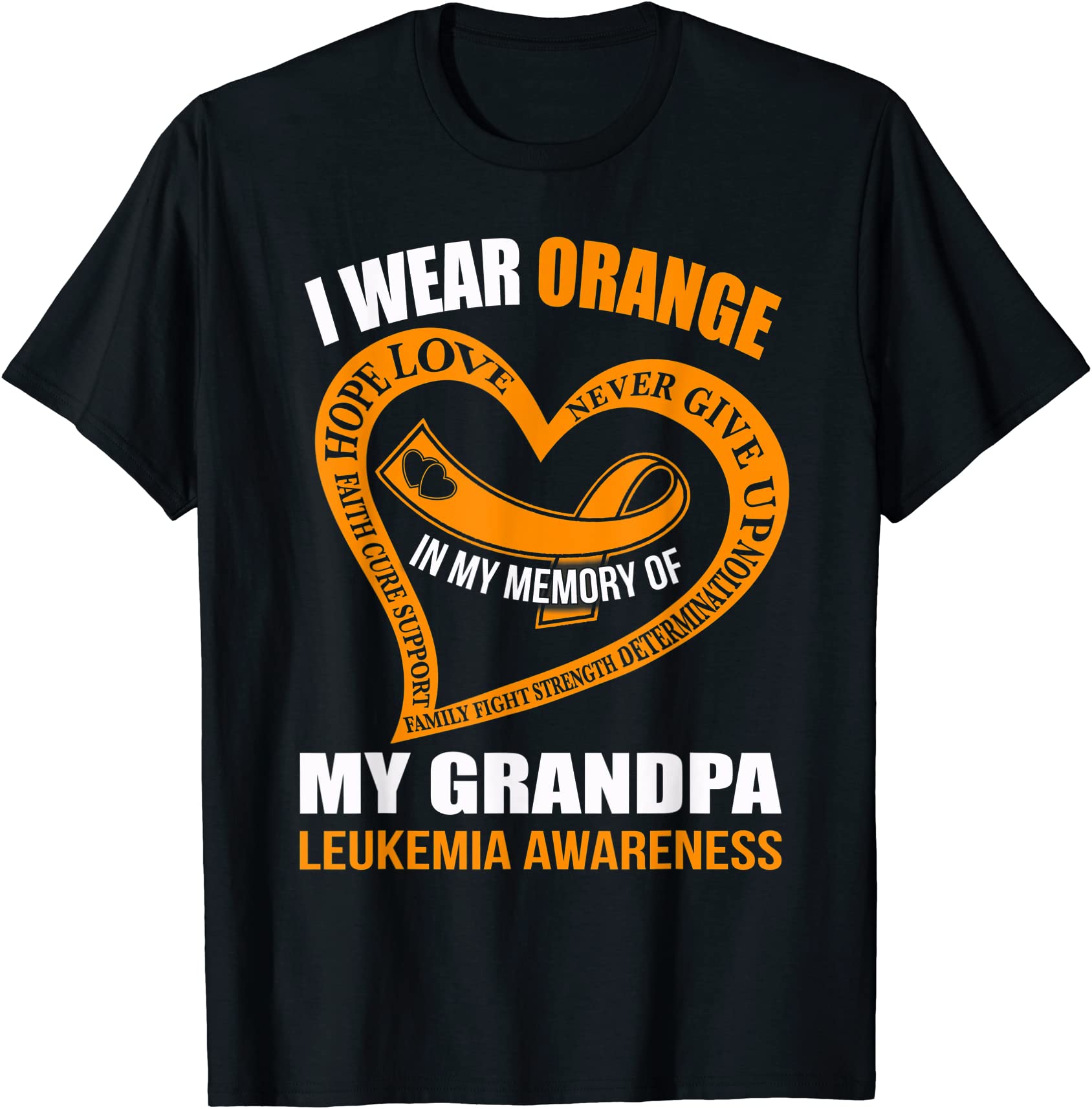 in my memory of my grandpa leukemia awareness t shirt men - Buy t-shirt ...