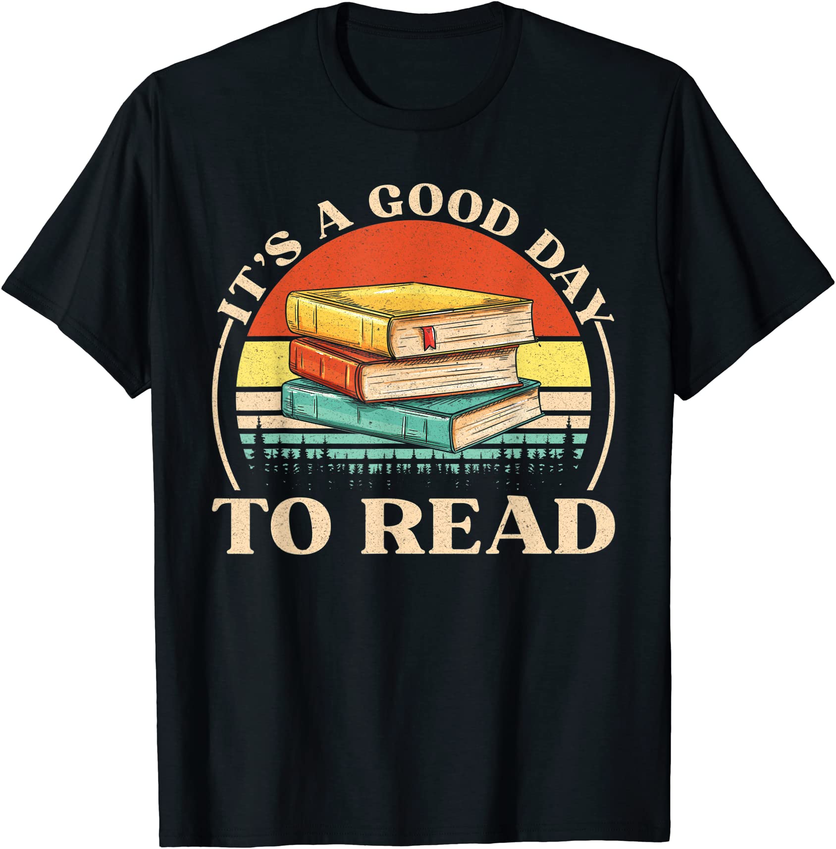 it39s a good day to read tee retro book lover t shirt men - Buy t-shirt ...