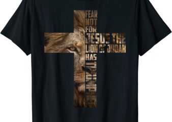 jesus lion judah cross faith christ gift t shirt men