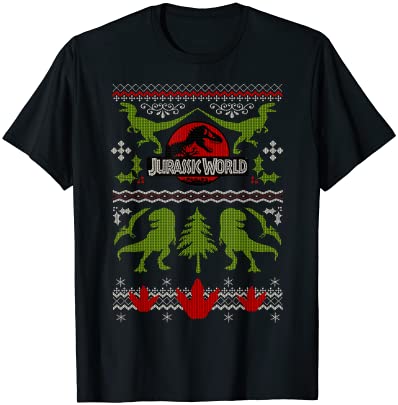 jurassic world dinosaur xmas ugly sweater t shirt men - Buy t-shirt designs