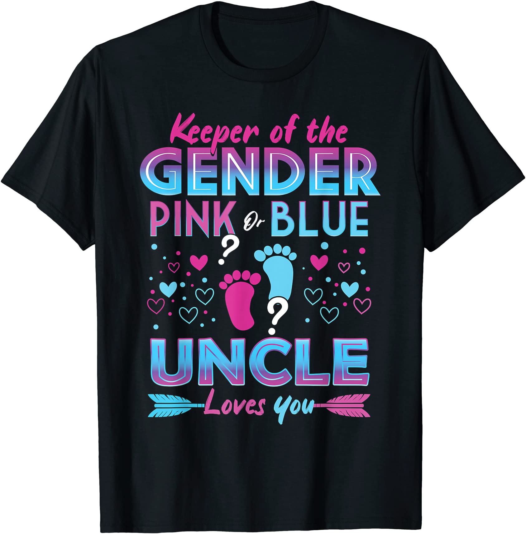 keeper of the gender pink or blue uncle loves you reveal t shirt men ...