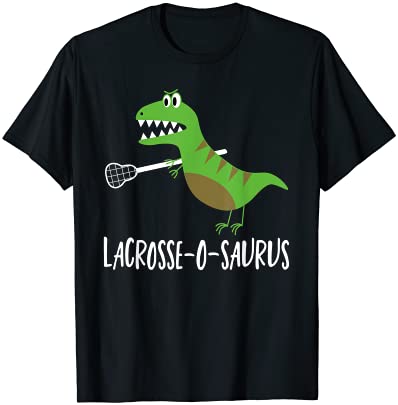 Lacrosse t shirt lax player dinosaur dino lover sport gift t shirt men