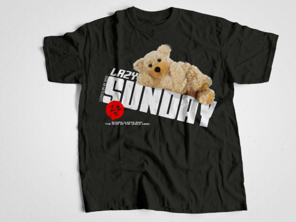 Lazy sunday urban streetwear t-shirt design bundle, urban streetstyle, pop culture, urban clothing, t-shirt print design, shirt design, retro design