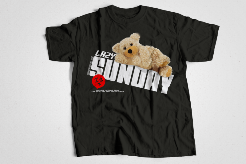 LAZY SUNDAY urban streetwear t-shirt design bundle, urban streetstyle, pop culture, urban clothing, t-shirt print design, shirt design, retro design