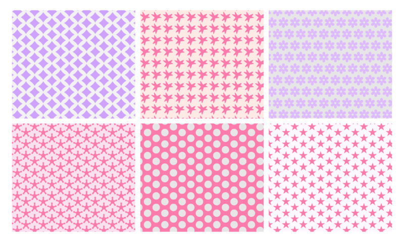 Simple pink seamless pattern. Vector square template for decor
