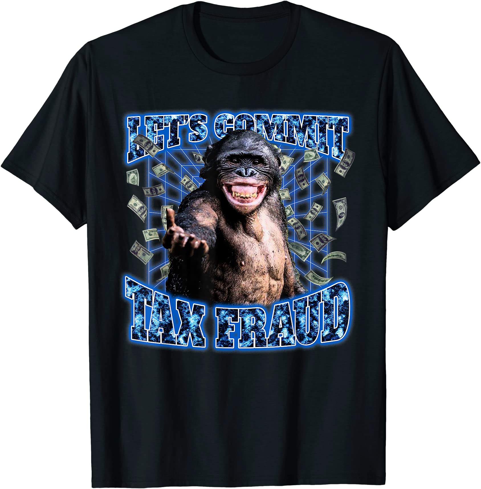 let39s commit tax fraud vintage bootleg rap 90s monkey t shirt men ...