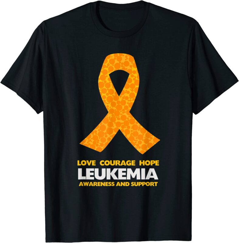 leukemia cancer awareness orange ribbon t shirt men - Buy t-shirt designs