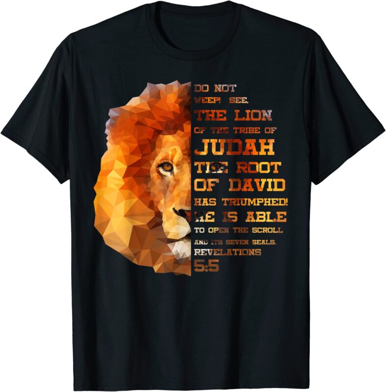 lion tribe of judah hebrew christ israelite revelations 55 t shirt men