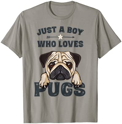 love pugs tshirt funny cute pug lover saying for boys t shirt men - Buy ...