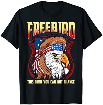 Lyriclyfe free bird usa eagle t shirt men