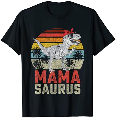 Mamasaurus t rex dinosaur mama saurus family matching women t shirt men