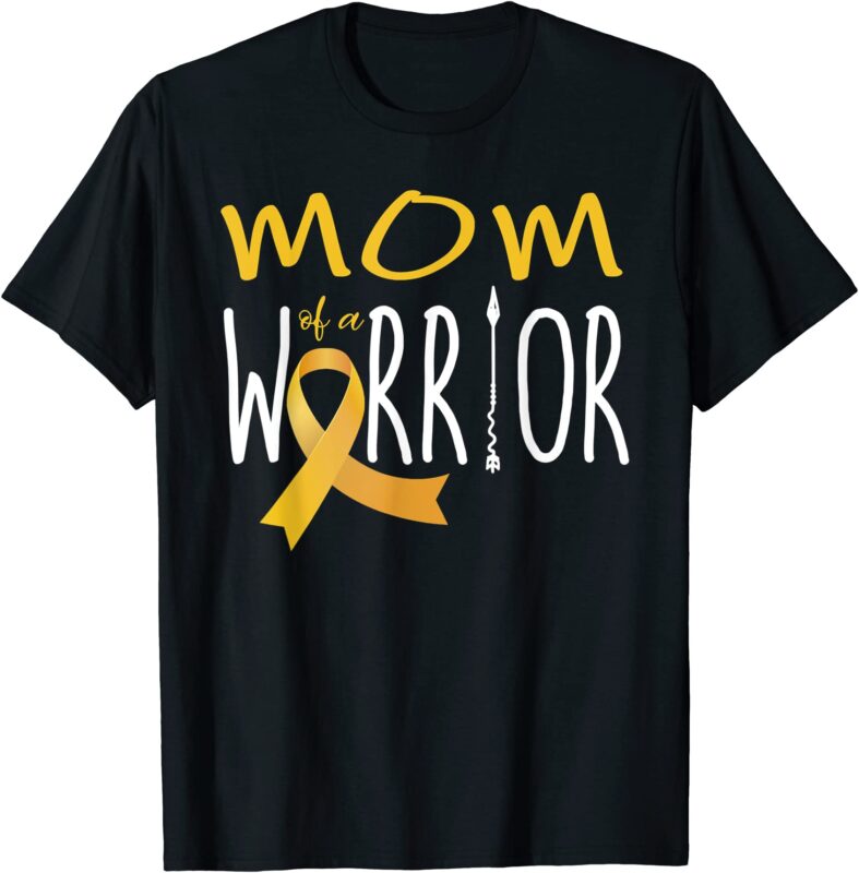 mother of a warrior childhood cancer awareness mom mama t shirt men ...