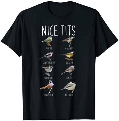 Nice tits funny birdwatcher funny tit birds bird watching t shirt men