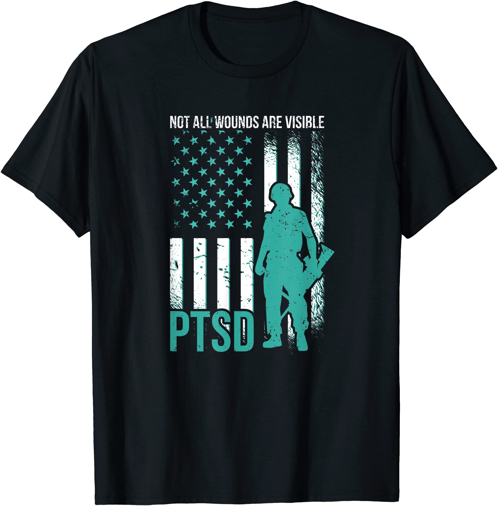 not all wounds are visible ptsd awareness t shirt men - Buy t-shirt designs