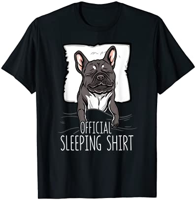 official sleeping shirt cute french bulldog dog nightgown t shirt men ...