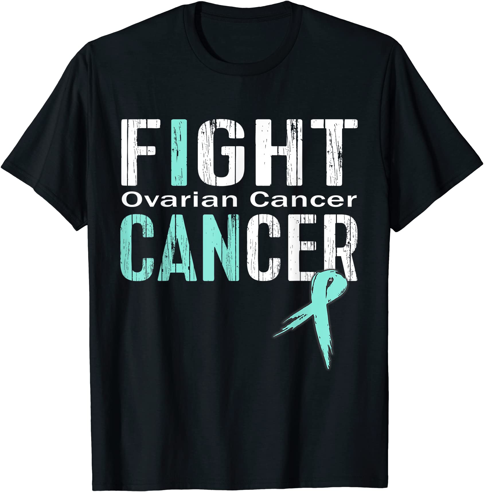 ovarian cancer awareness ribbon tshirt i can fight tee t shirt men ...