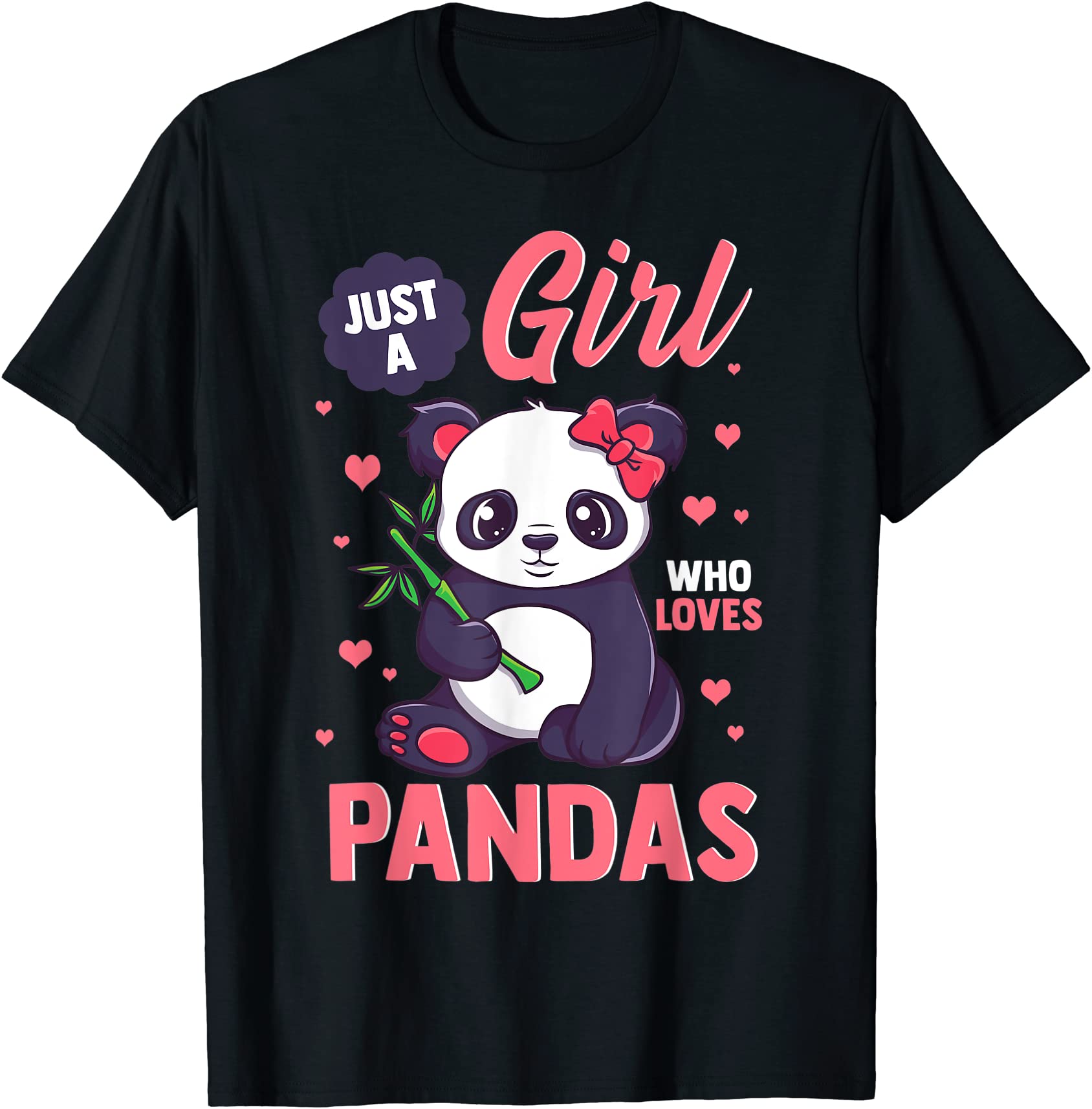 Panda Shirt For Girls Cute T Just A Girl Who Loves Pandas T Shirt Men Buy T Shirt Designs 