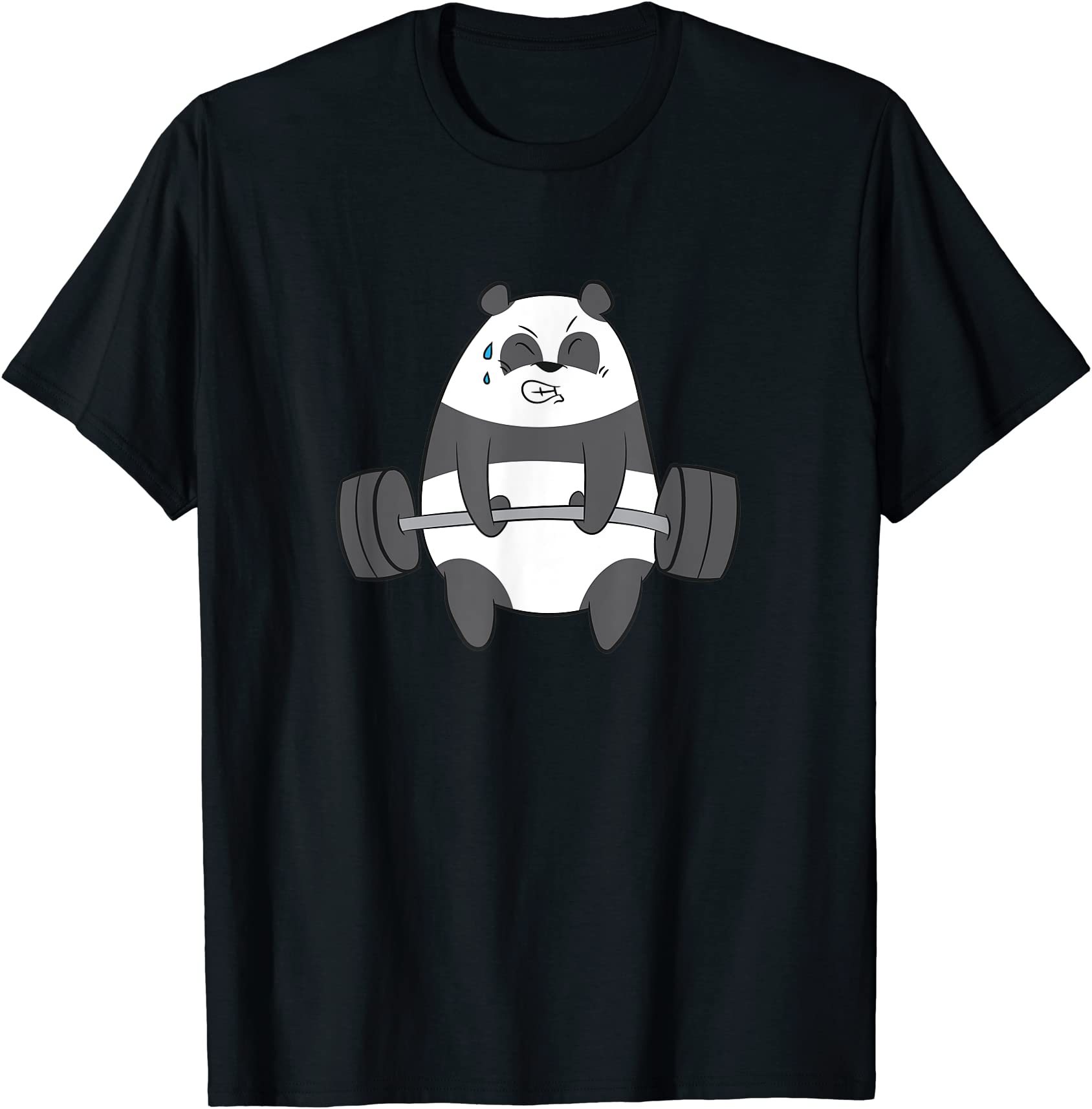 panda weightlifting fitness panda gym funny panda t shirt men - Buy t ...