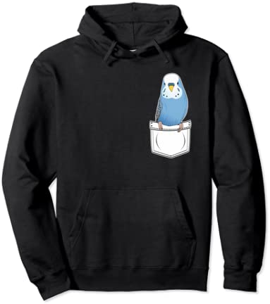 Pet budgie pocket bird parakeet budgerigar gift idea pullover hoodie unisex t shirt illustration