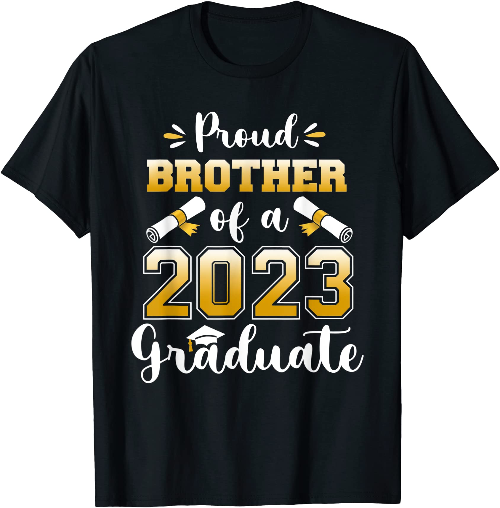 proud brother of a class of 2023 graduate shirt senior 23 t shirt men ...