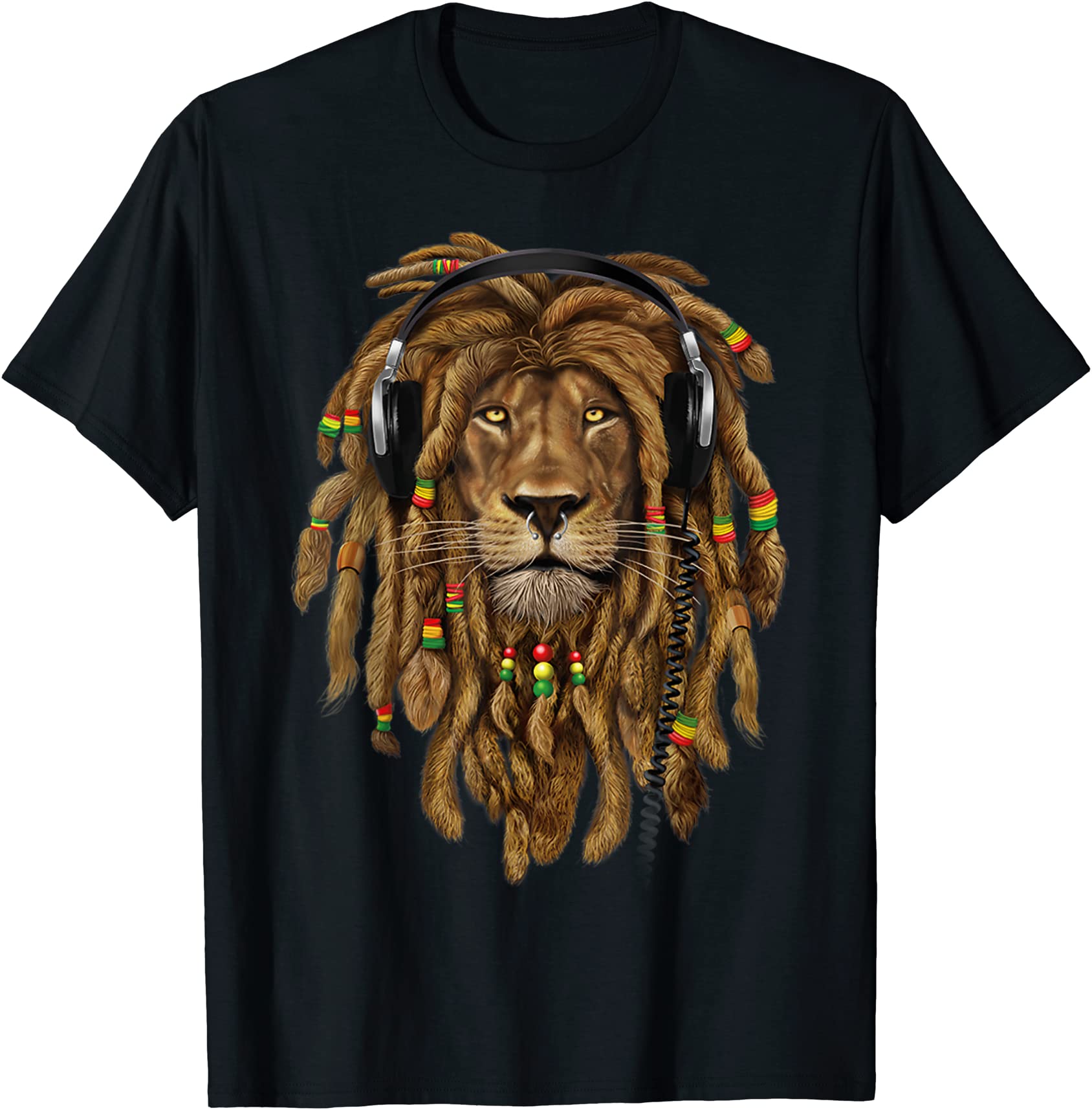 rasta reggae lion music art for rastafari lover t shirt men - Buy t ...