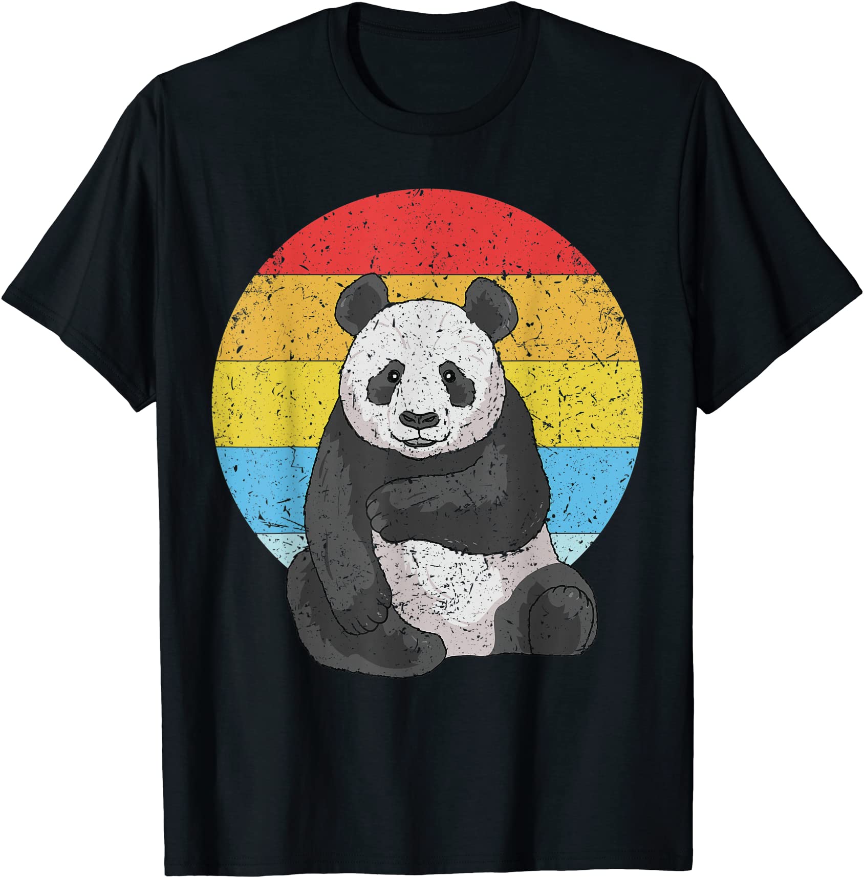 retro sunset panda kawaii vintage panda t shirt men - Buy t-shirt designs