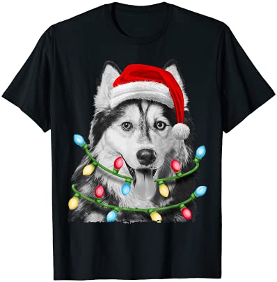 husky christmas t shirt