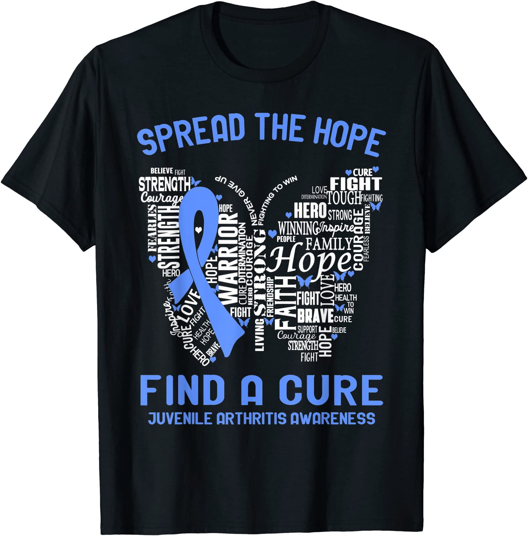 spread the hope find a cure juvenile arthritis awareness t shirt men ...