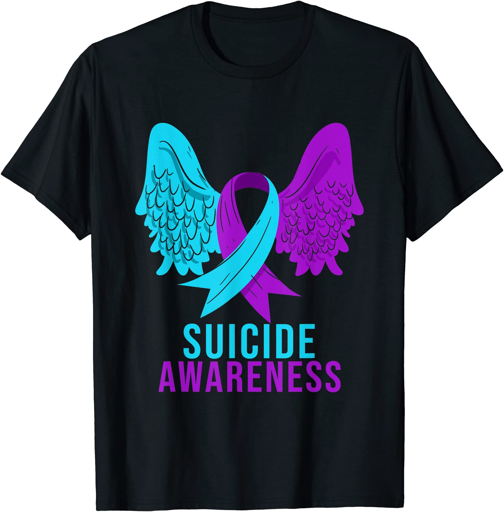 suicide awareness ribbon mental health depression gift idea t shirt men ...