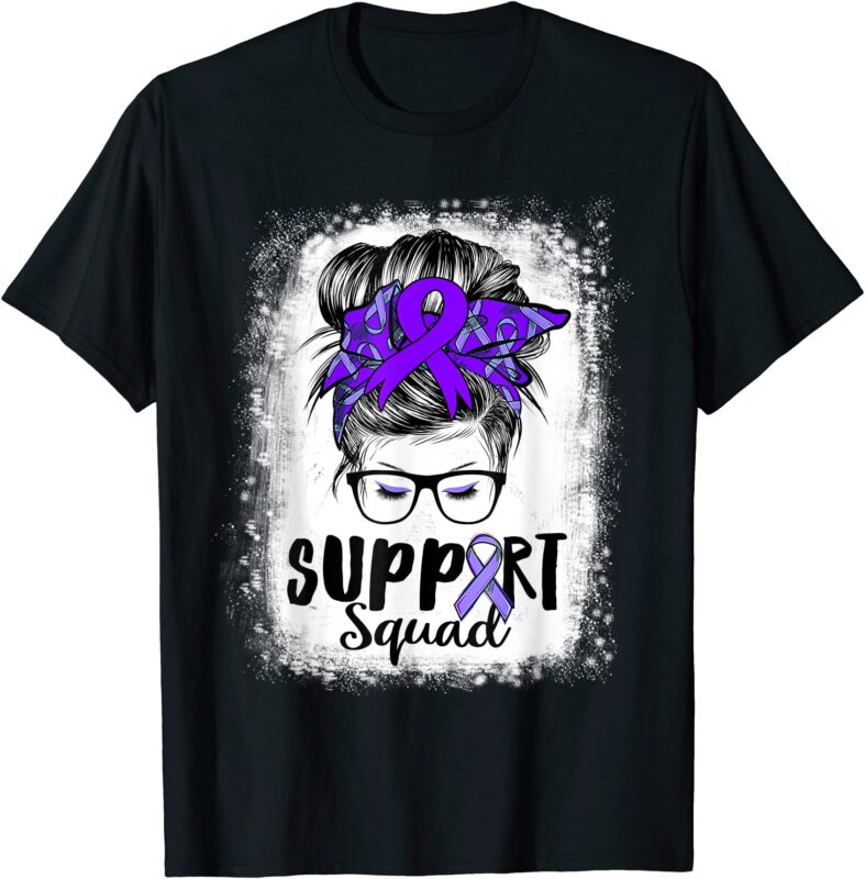 Support Squad Messy Bun Purple Warriorr Epilepsy Awareness T Shirt Men Buy T Shirt Designs 