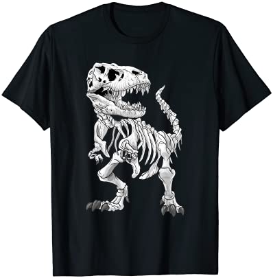 T rex skeleton dino bones paleontologist fossil dinosaur t shirt men