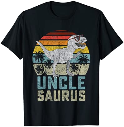 Unclesaurus t rex dinosaur uncle saurus family matching t shirt men