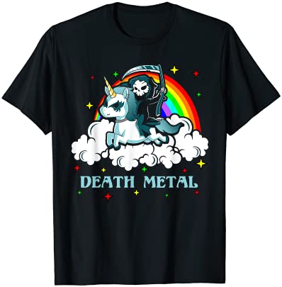 Unicorn death metal rocker go to hell shirt men t shirt vector graphic