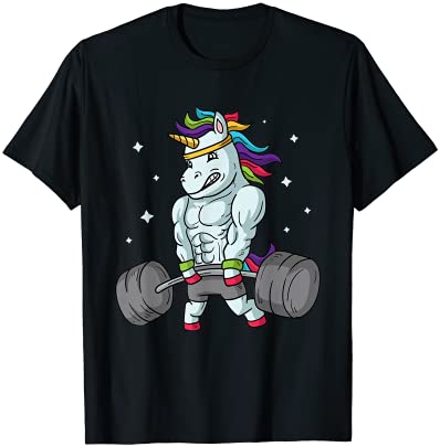 Weightlifting unicorn funny deadlift amp gym gift t shirt men