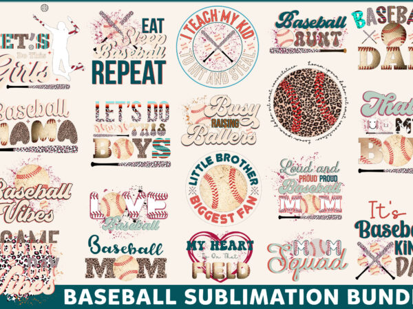 Baseball Sublimation Bundle - Buy t-shirt designs