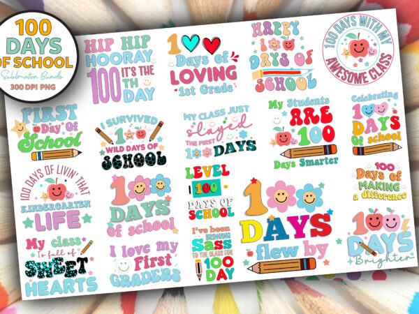 100 days of school sublimation bundle