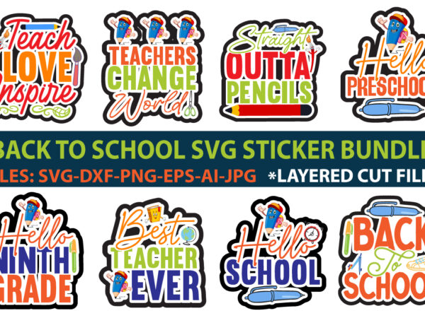 Back to school svg bundle t shirt template