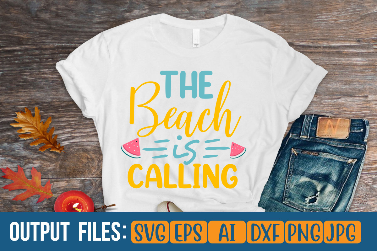 the beach is calling Vector t-shirt design - Buy t-shirt designs